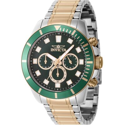 Invicta Montre, Pro Diver - 46048, Or, Argent, (Chronographe, 45 mm) Invicta Montre, Pro Diver - 46048, Or, Argent, (Chronographe, 45 mm)