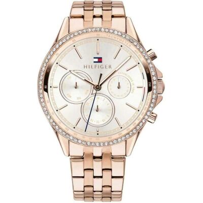 Tommy Hilfiger, Montre, Ari, Rose, (Chronographe, Horloge analogique, Montre avec pierre précieuse, 39.80 mm) Tommy Hilfiger, Montre, Ari, Rose, (Chronographe, Horloge analogique, Montre avec pierre précieuse, 39.80 mm)