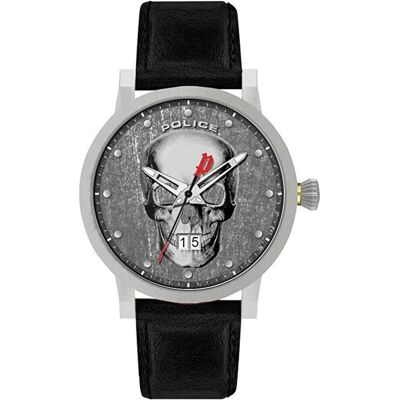 Police, Montre, Collin PL15404JS/57, Noir, Argent, (Horloge analogique, 43 mm) Police, Montre, Collin PL15404JS/57, Noir, Argent, (Horloge analogique, 43 mm)