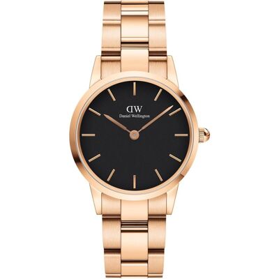 Daniel Wellington, Montre, Iconic Link Noir Rose Or (28 mm), Rose, (Horloge analogique, 28 mm) Daniel Wellington, Montre, Iconic Link Noir Rose Or (28 mm), Rose, (Horloge analogique, 28 mm)