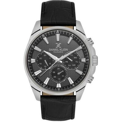 Daniel Klein, Montre, DK.1.14239-2, Gris, Argent, (Horloge analogique, 42 mm) Daniel Klein, Montre, DK.1.14239-2, Gris, Argent, (Horloge analogique, 42 mm)