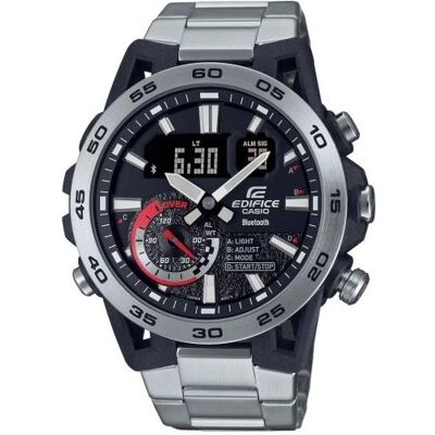 Casio Montre, Edifice ECB-40D-1ADF, Argent, (Chronographe, Horloge analogique, 45 mm) Casio Montre, Edifice ECB-40D-1ADF, Argent, (Chronographe, Horloge analogique, 45 mm)