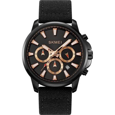 Skmei, Montre, 2071LBKBK Herrenuhr + BOX, Rouge, Noir, Cuivre, (Chronographe, Horloge analogique, 43 mm) Skmei, Montre, 2071LBKBK Herrenuhr + BOX, Rouge, Noir, Cuivre, (Chronographe, Horloge analogique, 43 mm)