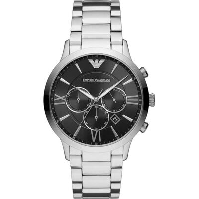 Giorgio Armani Emporio Armani, Montre, Montre homme AR11208, Argent, Noir, (Chronographe, 44 mm) Giorgio Armani Emporio Armani, Montre, Montre homme AR11208, Argent, Noir, (Chronographe, 44 mm)