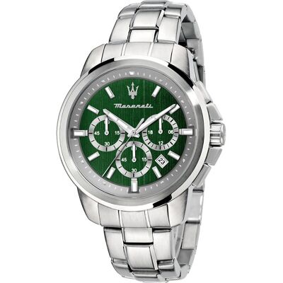 Maserati, Montre, Successo, Argent, (Chronographe, 44 mm) Maserati, Montre, Successo, Argent, (Chronographe, 44 mm)