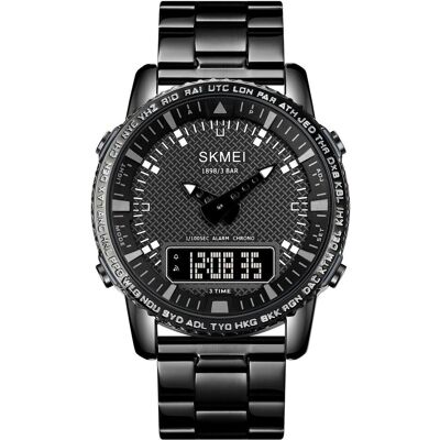 Skmei, Montre, 1898BKBK Herrenuhr + BOX, Noir, (45 mm) Skmei, Montre, 1898BKBK Herrenuhr + BOX, Noir, (45 mm)