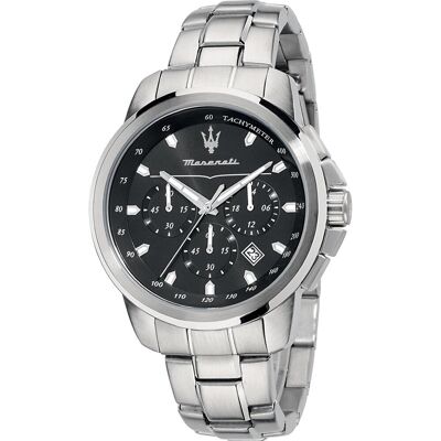 Maserati, Montre, Successo, Argent, (Chronographe, Horloge analogique, 44 mm) Maserati, Montre, Successo, Argent, (Chronographe, Horloge analogique, 44 mm)
