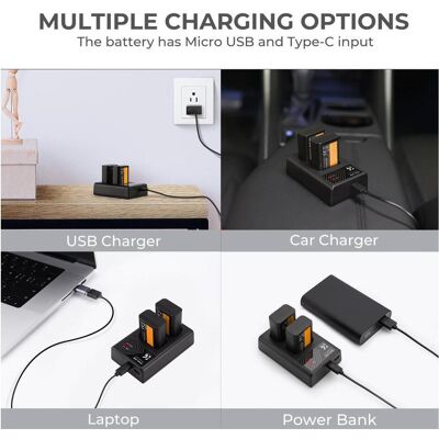 K&F Concept FW50 1100mAh Digital Camera Dual Battery with LED Dual Channel Charger, for Sony Camera (Batterie de l'appareil photo), Alimentation pour appareil photo, Noir K&F Concept FW50 1100mAh Digital Camera Dual Battery with LED Dual Channel Charger, for Sony Camera (Batterie de l'appareil photo), Alimentation pour appareil photo, Noir
