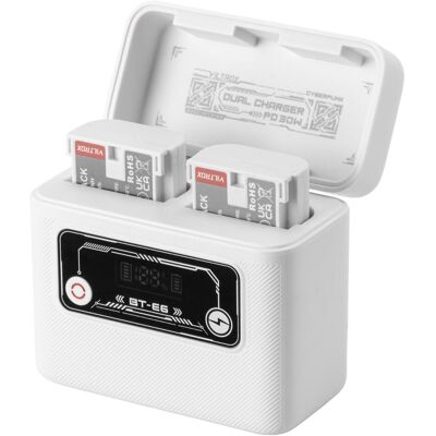 Viltrox Camera Battery Charging Case Power Bank for Canon LP E6 (Batterie de l'appareil photo), Alimentation pour appareil photo, Blanc Viltrox Camera Battery Charging Case Power Bank for Canon LP E6 (Batterie de l'appareil photo), Alimentation pour appareil photo, Blanc