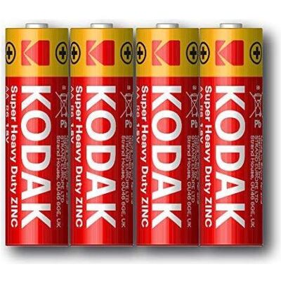 Kodak HEAVY DUTY Zink-Chlorid-Batterien AA / 4 Stück / Folie (4 pcs, AA), Batteries + piles Kodak HEAVY DUTY Zink-Chlorid-Batterien AA / 4 Stück / Folie (4 pcs, AA), Batteries + piles