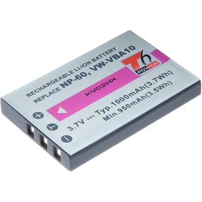 T6 Power Batterie NP-60, KLIC-5000, NP-30, LI-20B,, Äernà (Batterie de l'appareil photo), Alimentation pour appareil photo, Noir T6 Power Batterie NP-60, KLIC-5000, NP-30, LI-20B,, Äernà (Batterie de l'appareil photo), Alimentation pour appareil photo, Noir