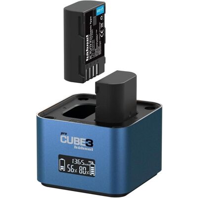 Hähnel ProCube3 DSLR Charger Panasonic fr DMW-BLC12, BLF19, BLJ31 und BLK22 (Chargeur de batterie d'appareil photo), Alimentation pour appareil photo, Bleu, Noir Hähnel ProCube3 DSLR Charger Panasonic fr DMW-BLC12, BLF19, BLJ31 und BLK22 (Chargeur de batterie d'appareil photo), Alimentation pour appareil photo, Bleu, Noir