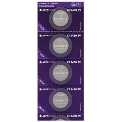 Agfaphoto Agfa Bateria CR2430 5 szt. (5 pcs, CR2430), Batteries + piles Agfaphoto Agfa Bateria CR2430 5 szt. (5 pcs, CR2430), Batteries + piles