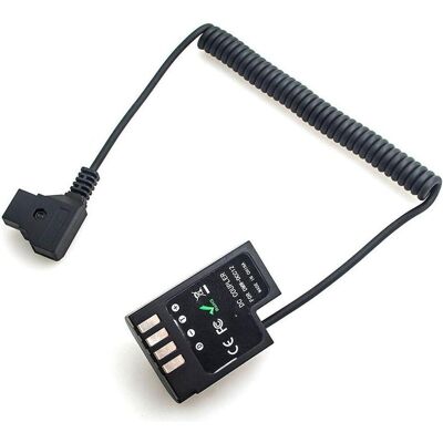 Caruba Panasonic DMW DCC12 Full Decoding Dummy Battery + D TAP B Type Connector (Spring Cable) (Batterie de l'appareil photo), Alimentation pour appareil photo, Noir Caruba Panasonic DMW DCC12 Full Decoding Dummy Battery + D TAP B Type Connector (Spring Cable) (Batterie de l'appareil photo), Alimentation pour appareil photo, Noir