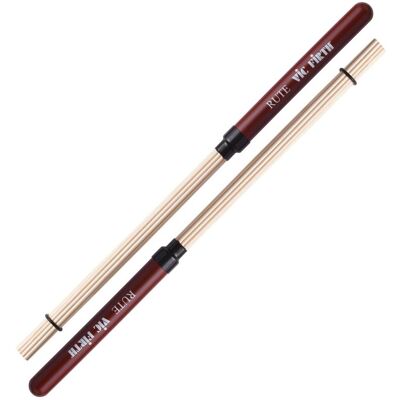 Vic Firth VFRUTE Rutes Canne Brushes (Batterie), Baguettes de batterie + maillets, Marron Vic Firth VFRUTE Rutes Canne Brushes (Batterie), Baguettes de batterie + maillets, Marron