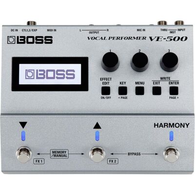 Boss (Electronics) VE-500 Performeur vocal (Guitare), Pédale d'effet, Gris, Argent Boss (Electronics) VE-500 Performeur vocal (Guitare), Pédale d'effet, Gris, Argent