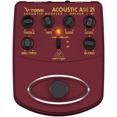 Behringer V-Tone Adi21 (Guitare), Pédale d'effet, Rouge Behringer V-Tone Adi21 (Guitare), Pédale d'effet, Rouge