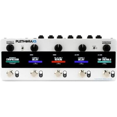 TC Electronic PLETHORA X5 - Multiefekt gitarowy (Guitare), Pédale d'effet, Rouge, Blanc, Noir TC Electronic PLETHORA X5 - Multiefekt gitarowy (Guitare), Pédale d'effet, Rouge, Blanc, Noir