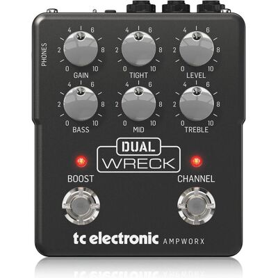 TC Electronic DUAL WRECK PREAMP Przedwzmacniacz gitarowy (Guitare), Pédale d'effet, Noir TC Electronic DUAL WRECK PREAMP Przedwzmacniacz gitarowy (Guitare), Pédale d'effet, Noir