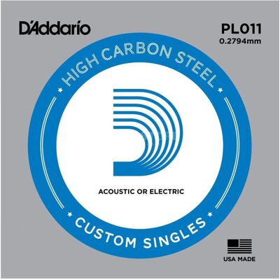 D'Addario Pl011 (1x, Guitare, 0.01"), Corde de guitare D'Addario Pl011 (1x, Guitare, 0.01"), Corde de guitare
