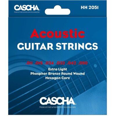 Cascha Cordes de guitare acoustique HH2051 – Phosphor Bronze – de .011 à .050 (0.05"), Corde de guitare Cascha Cordes de guitare acoustique HH2051 – Phosphor Bronze – de .011 à .050 (0.05"), Corde de guitare