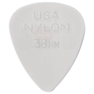 Dunlop Plectren Nylon 038,Recharge sac/72 (0.38 mm), Médiator, Blanc Dunlop Plectren Nylon 038,Recharge sac/72 (0.38 mm), Médiator, Blanc