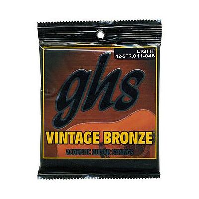 GHS VN-12L Vintage Bronze 011/048, Corde de guitare GHS VN-12L Vintage Bronze 011/048, Corde de guitare