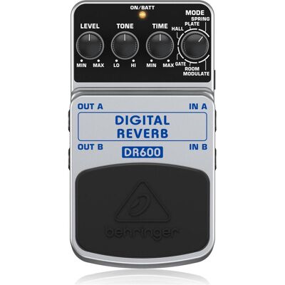 Behringer DR600 (Guitare), Pédale d'effet, Noir, Argent Behringer DR600 (Guitare), Pédale d'effet, Noir, Argent