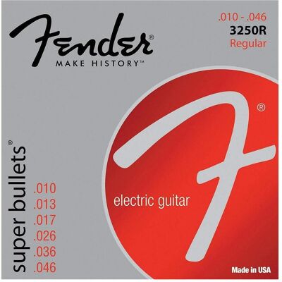 Fender Super Bullets 3250 R 010/046 (Guitare électrique, 0.05"), Corde de guitare Fender Super Bullets 3250 R 010/046 (Guitare électrique, 0.05"), Corde de guitare