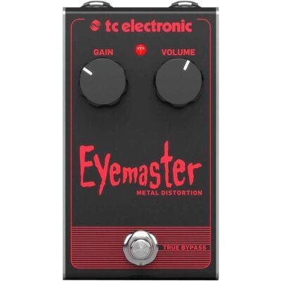 TC Electronic Eyemaster Metal Distortion - Effet guitare (Guitare), Pédale d'effet, Noir, Rouge TC Electronic Eyemaster Metal Distortion - Effet guitare (Guitare), Pédale d'effet, Noir, Rouge
