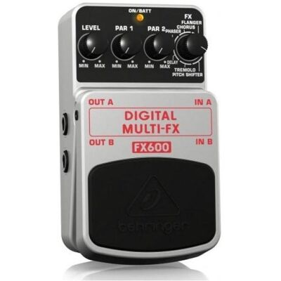 Behringer FX600 Efekt gitarowy (effet guitare) (Guitare), Pédale d'effet, Noir, Gris Behringer FX600 Efekt gitarowy (effet guitare) (Guitare), Pédale d'effet, Noir, Gris