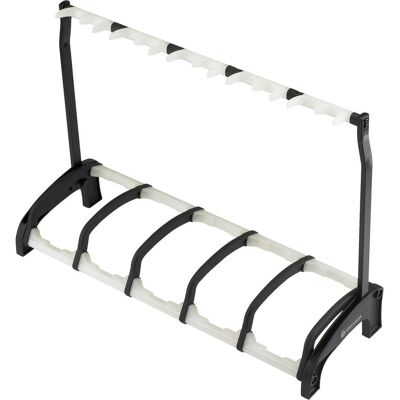K&M Stand de guitare à 5 voies "Guardian 5 (Contrebasse, Guitare, Guitare électrique), Pied + support pour instrument, Noir K&M Stand de guitare à 5 voies "Guardian 5 (Contrebasse, Guitare, Guitare électrique), Pied + support pour instrument, Noir