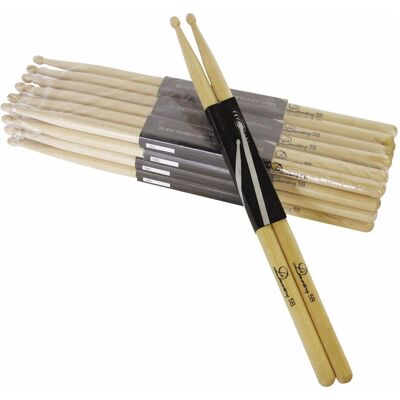 Dimavery DDS-5B (Batterie), Baguettes de batterie + maillets, Marron Dimavery DDS-5B (Batterie), Baguettes de batterie + maillets, Marron