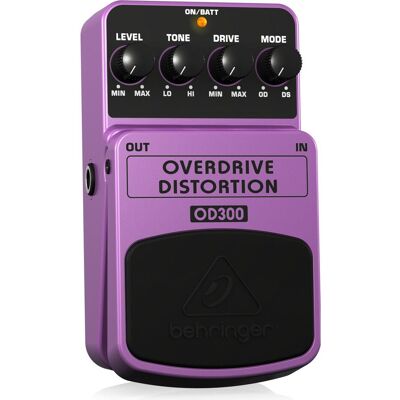 Behringer OD300 (Guitare), Pédale d'effet, Noir, Violet Behringer OD300 (Guitare), Pédale d'effet, Noir, Violet