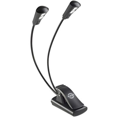 K&M Pupitre à musique FlexLight double 2 LED (Instrument Éclairage), Instrument : accessoires, Noir K&M Pupitre à musique FlexLight double 2 LED (Instrument Éclairage), Instrument : accessoires, Noir
