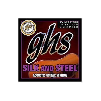 GHS 610 Silk&Steel 12-Str. 011/048 (Guitare, 0.01"), Corde de guitare GHS 610 Silk&Steel 12-Str. 011/048 (Guitare, 0.01"), Corde de guitare