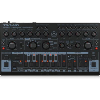 Behringer TD-3-MO Modded Out Ligne de basse analogique, Synthétiseur, Noir Behringer TD-3-MO Modded Out Ligne de basse analogique, Synthétiseur, Noir