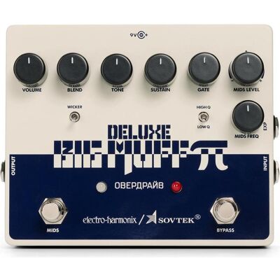 Electro-Harmonix Sovtek Deluxe Big Muff Pi (Guitare électrique), Pédale d'effet, Blanc, Bleu Electro-Harmonix Sovtek Deluxe Big Muff Pi (Guitare électrique), Pédale d'effet, Blanc, Bleu
