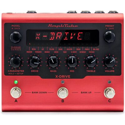 IK Multimedia X-Drive (Contrebasse, Guitare électrique), Pédale d'effet, Rouge IK Multimedia X-Drive (Contrebasse, Guitare électrique), Pédale d'effet, Rouge