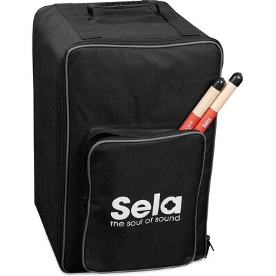 Sela Sac à dos Cajon (Cajón), Boîtier + housse pour instrument, Noir Sela Sac à dos Cajon (Cajón), Boîtier + housse pour instrument, Noir