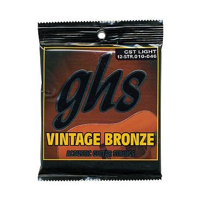 GHS VN-12CL Bronze vintage 010/046, Corde de guitare GHS VN-12CL Bronze vintage 010/046, Corde de guitare
