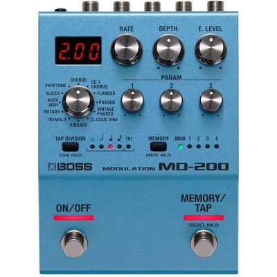 Boss (Electronics) MD-200 Pédale, Pédale d'effet, Bleu Boss (Electronics) MD-200 Pédale, Pédale d'effet, Bleu