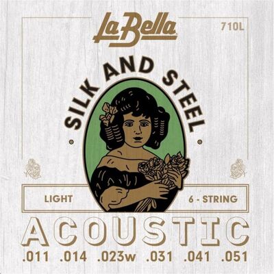La Bella 710L Silk & Steel Light 011/051 (6x, Guitare, 0.05"), Corde de guitare La Bella 710L Silk & Steel Light 011/051 (6x, Guitare, 0.05"), Corde de guitare