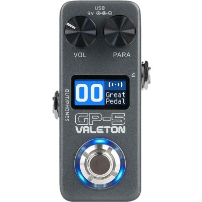 Valeton GP-5 (Contrebasse, Guitare), Pédale d'effet, Gris, Noir Valeton GP-5 (Contrebasse, Guitare), Pédale d'effet, Gris, Noir