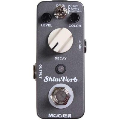 Mooer Shim Verb, Digitaler Hall, Raum, Feder (Guitare), Pédale d'effet, Noir Mooer Shim Verb, Digitaler Hall, Raum, Feder (Guitare), Pédale d'effet, Noir