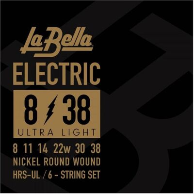 La Bella HRS-UL Ultra Light 008/038 (6x, Guitare électrique, 0.04"), Corde de guitare La Bella HRS-UL Ultra Light 008/038 (6x, Guitare électrique, 0.04"), Corde de guitare