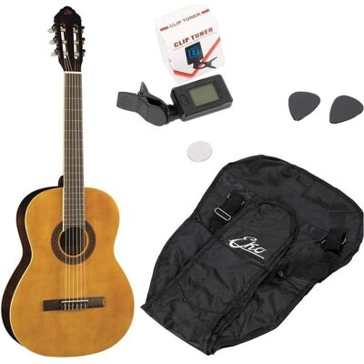EKO Guitars CS10 Pack Classical Guitar CS10 in the Version Pack with Tuner Picks and Bag (Guitare classique, Acajou, Épicéa, Palissandre), Guitare EKO Guitars CS10 Pack Classical Guitar CS10 in the Version Pack with Tuner Picks and Bag (Guitare classique, Acajou, Épicéa, Palissandre), Guitare