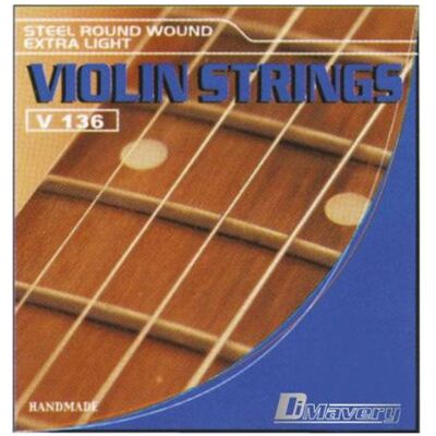 Dimavery Jeu de cordes pour violon (4x, Violon, 0.03"), Corde de guitare Dimavery Jeu de cordes pour violon (4x, Violon, 0.03"), Corde de guitare
