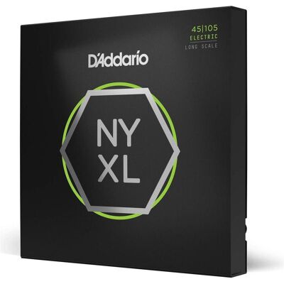 D'Addario NYXL Basse 45105 (4x, Contrebasse, Guitare, 0.11"), Corde de guitare D'Addario NYXL Basse 45105 (4x, Contrebasse, Guitare, 0.11"), Corde de guitare