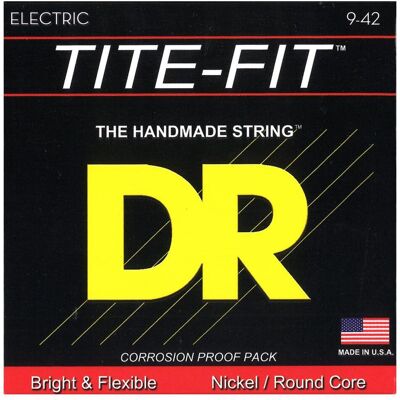 DR Strings DR String LT-9 Tite-Fit String Set, Corde de guitare DR Strings DR String LT-9 Tite-Fit String Set, Corde de guitare